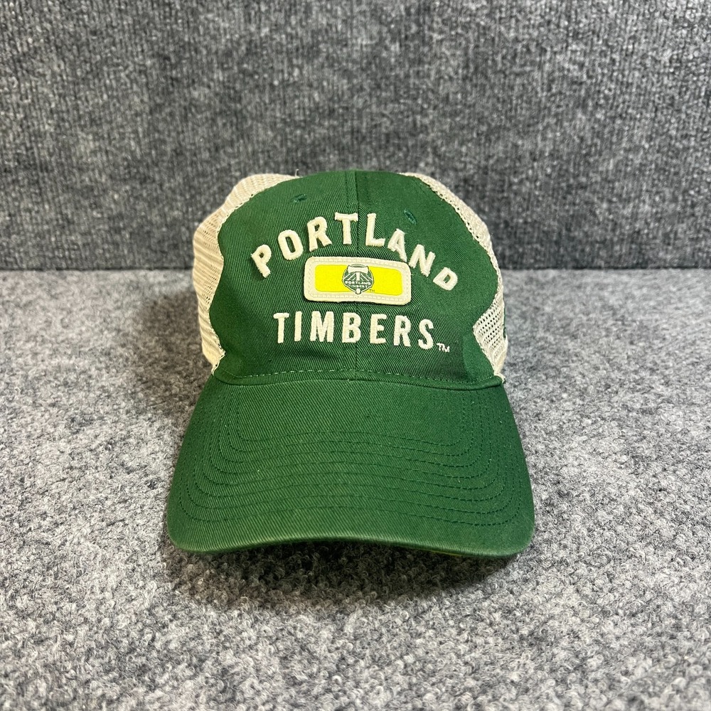 Adidas Hat Men's Green Cotton Portland Timbers Adjustable Snapback Trucker Cap